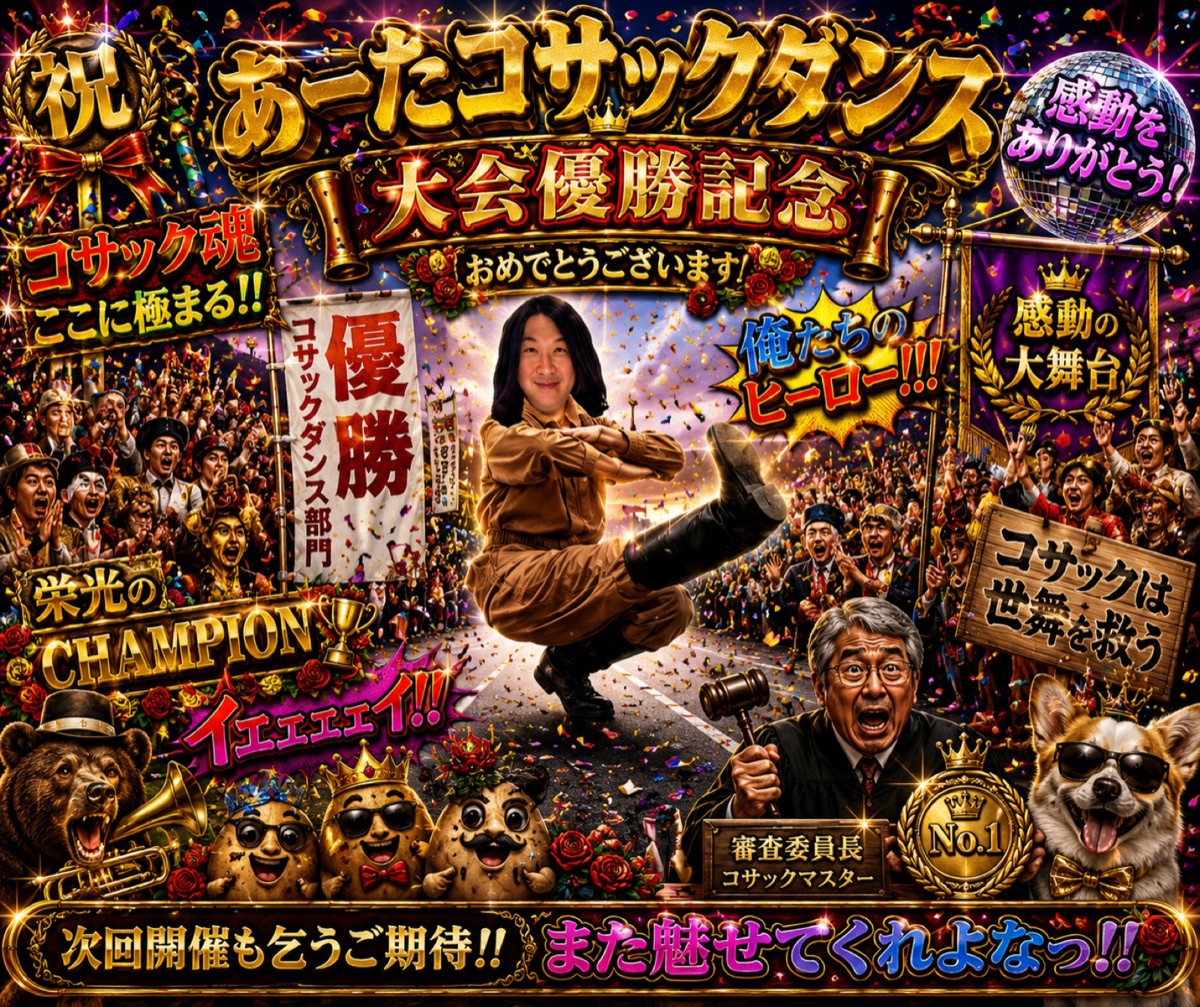 爆裂コンサルタントのコサックダンス優勝エピソード