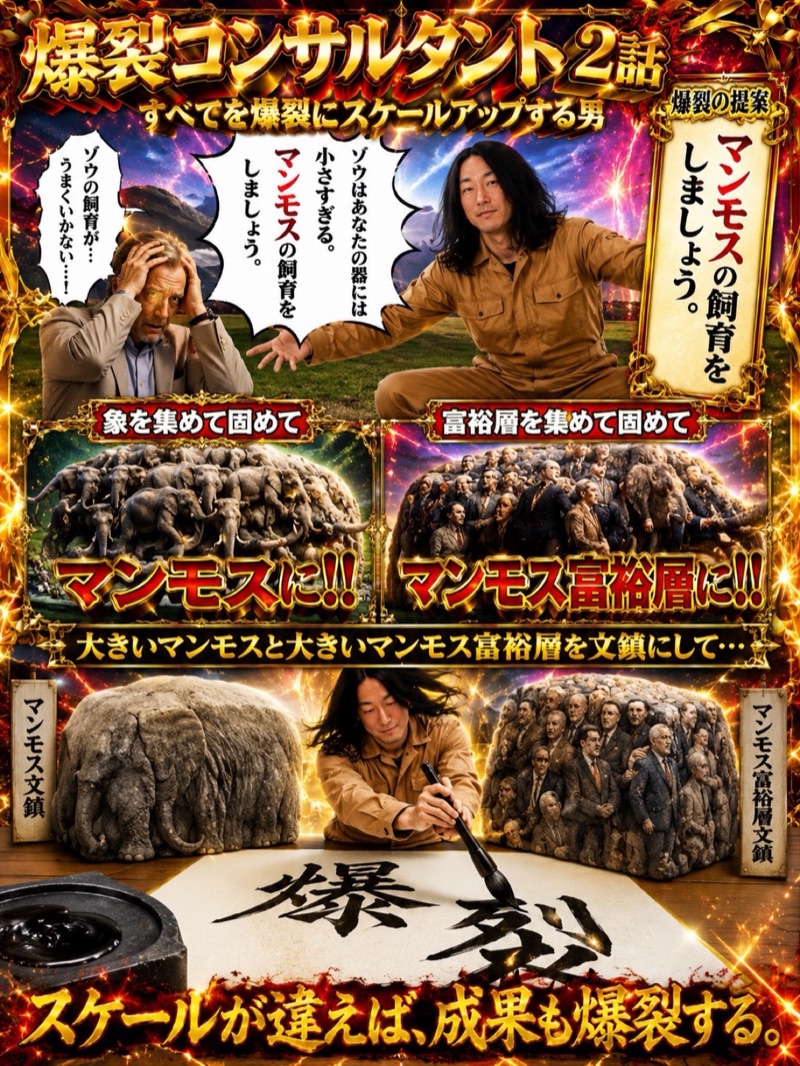 爆裂コンサルタントのマンモス飼育エピソード