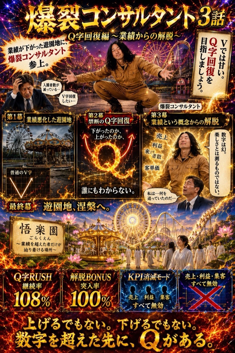 爆裂コンサルタントのQ字回復エピソード